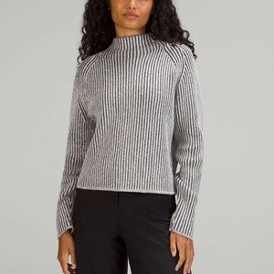 Lululemon Cotton-Cashmere Blend Mock Neck Sweater - Size 10